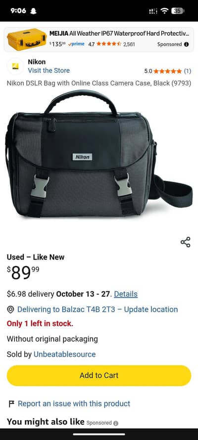Nikon camera baig