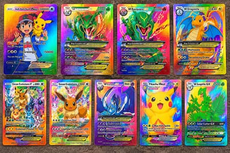 Pokémon Cards Collection – 10 Cards – Holographic Foil – Rs. 1,500