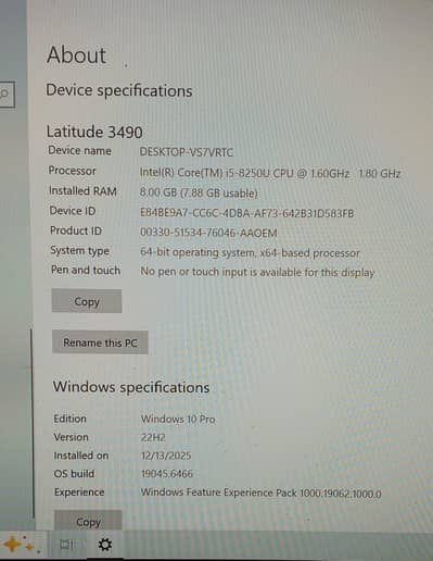 Dell Laptop Condition 10/10 only serious Buyers Contact