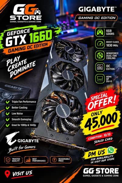 Gigabyte GTX 1660 Gaming OC 6GB