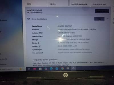 H. p laptop core i3 3rd gen
