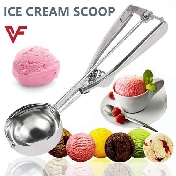 Ice Cream Scoop Stainless Steel Cookie Dough Scooper For Fruit Melon Baller Digging Ball Scoper Kitchen Confectionery Tool Accessory Medium Size