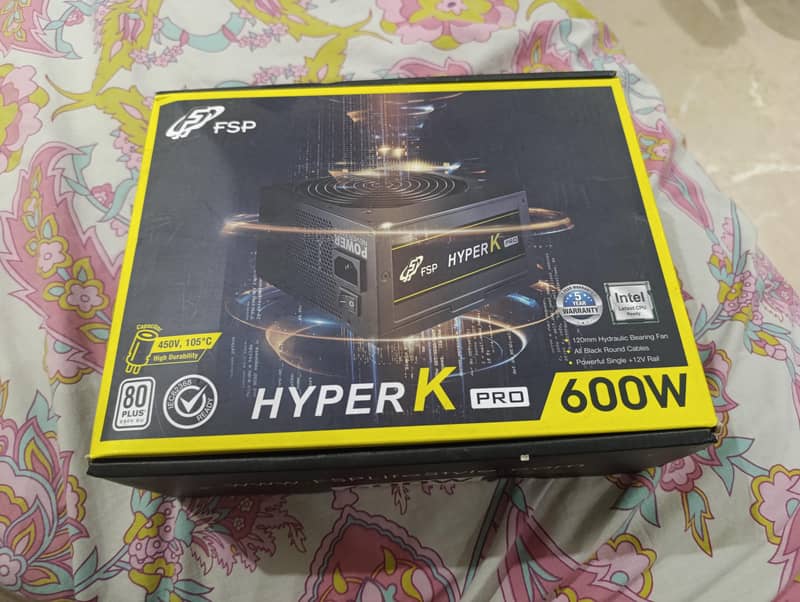 HyperK 600w 80plus power supply 0