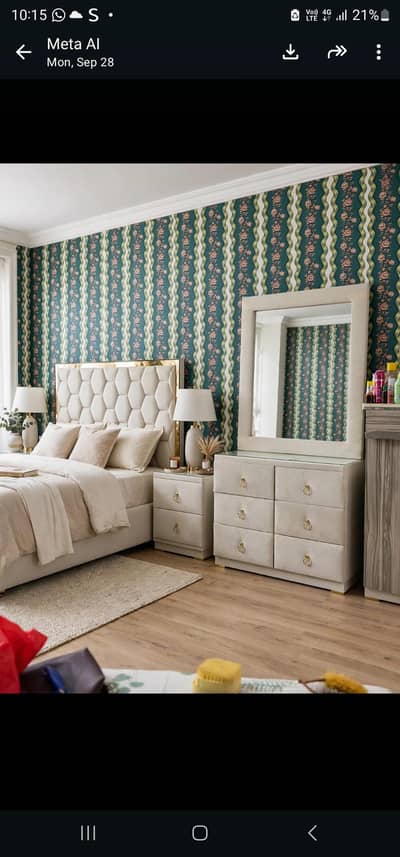 cushioned bed set for. sale