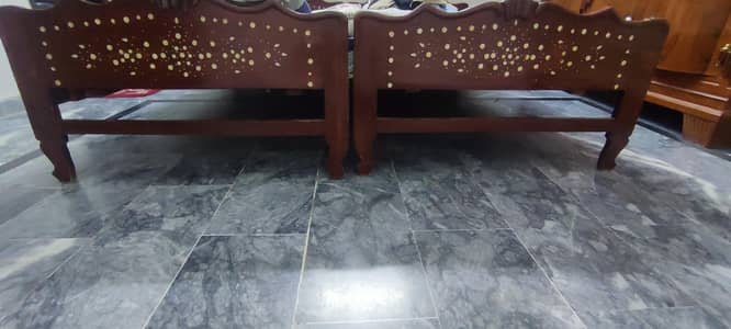 2 Single beds for sale solid wood