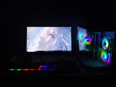 Gaming PC Asus I7 6th Gen 16Gb Ram Rx 580 8GB With LED 30Inch