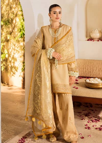 Charizma 3-Piece Embroidered Raw Silk Suit