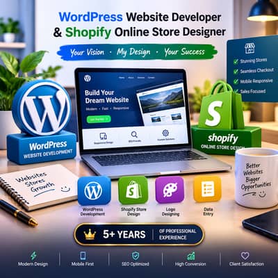WordPress Website Developer and Shopify Online Store Designer
