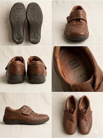 Josef Seibel Alec Leather Shoes - Size 9 (Extra Wide Fit