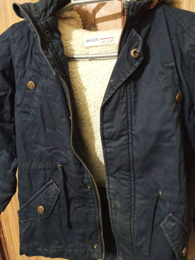 Navy blue long jacket 1