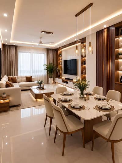 living space design. molding walls. home decore office design. flat de
