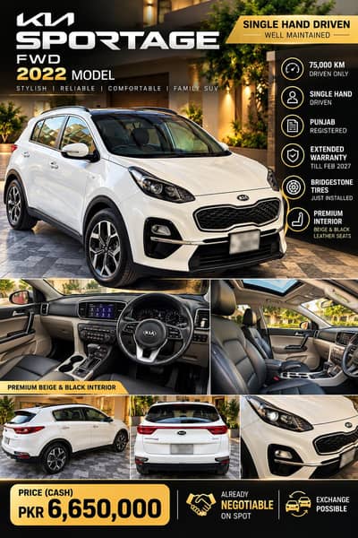 KIA Sportage 2022 FWD  with extended warranty