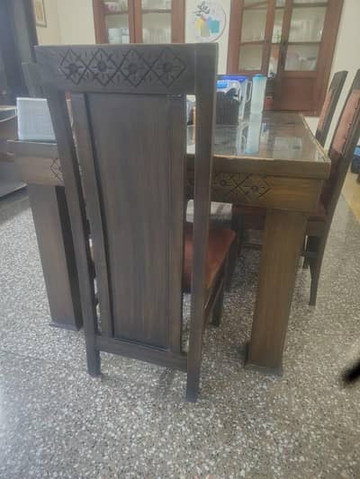 Elegant 6-Seater Wooden Dining Table Set for Sale