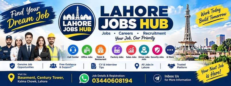 Assalam O Alaikum Kisii ko b Jobs Ki zrorat ha hm sy Rabta kren