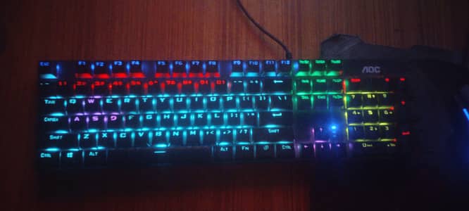 AOC GK410 RGB MECHANICAL GAMiNG KEYBOARd WiTH BLUE SWiTCH