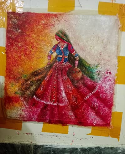 dancing lady oil painting