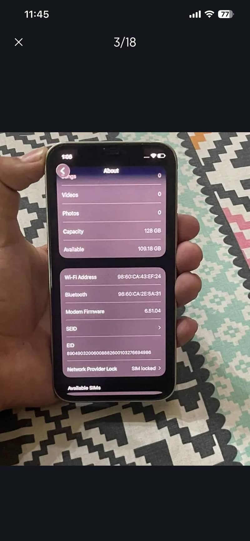 Apple iPhone 12 Pro 128 gb 80 battery health 1