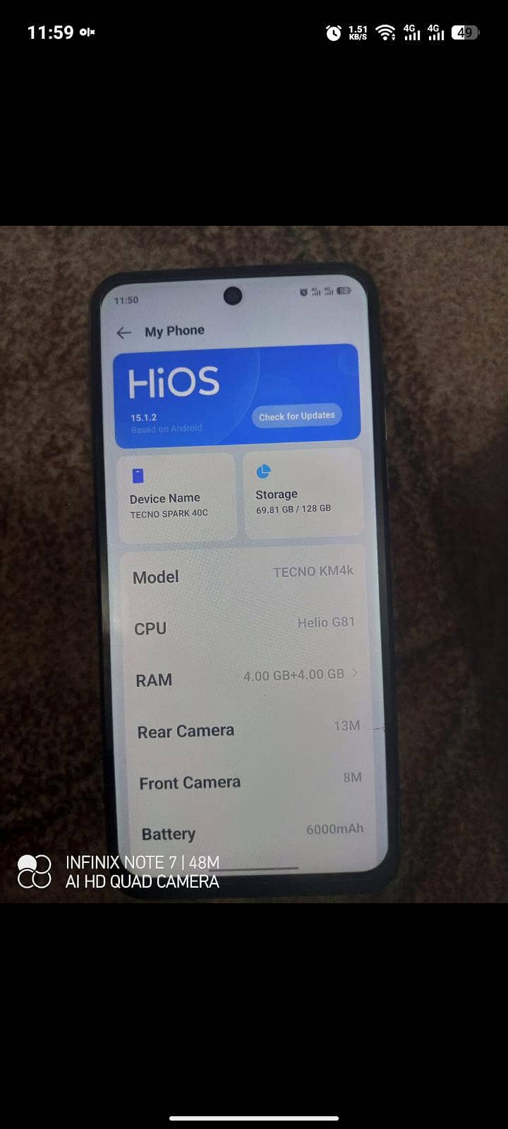 Tecno spark 40c 5