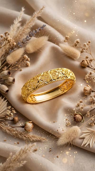 Gold plated Kara bangel