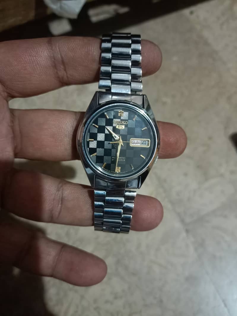 Seiko 5 Automatic original japan 21 jewels - checker dial 3