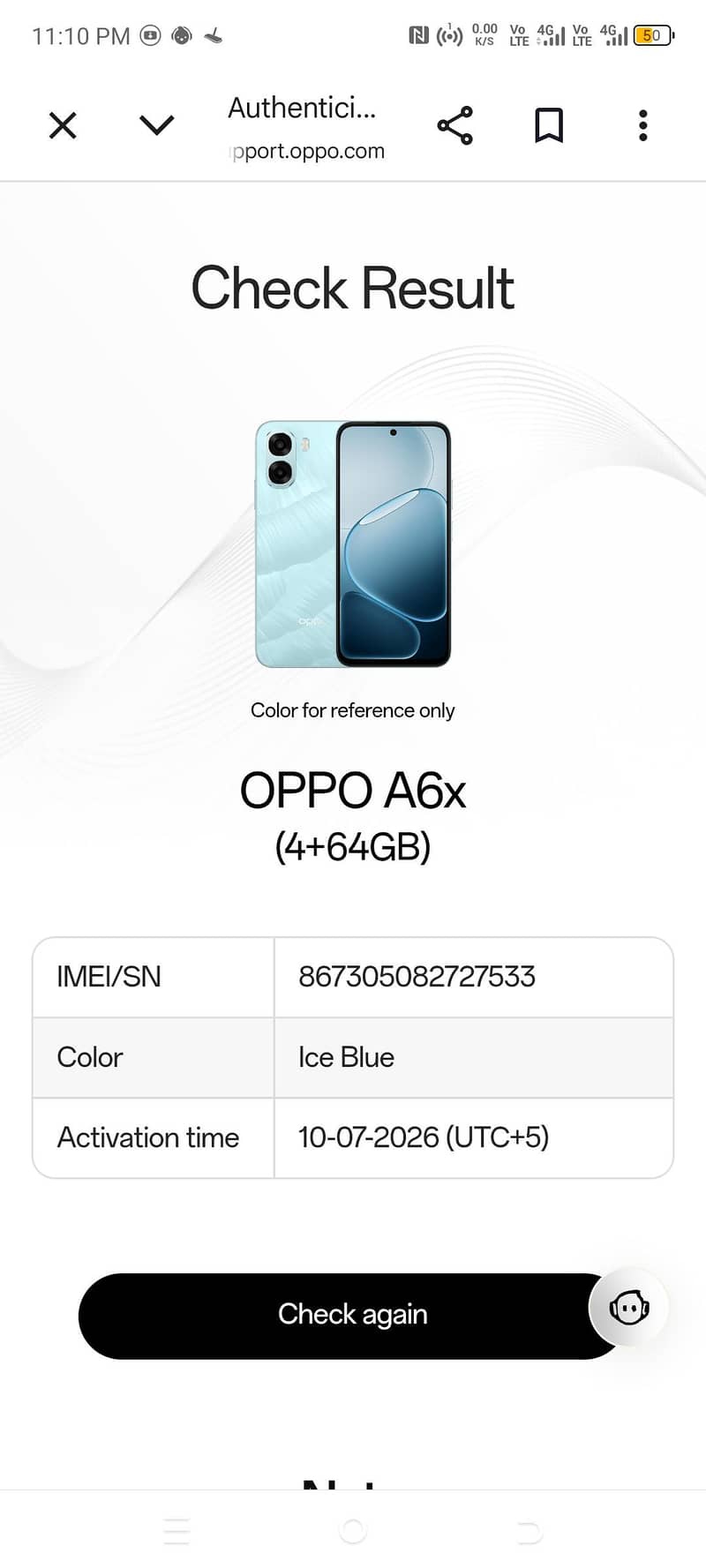 oppo A6x 8