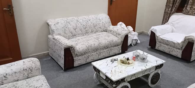 7 Seater Sofa Set (3+2+1+1) with Center Table for sale.   Condition
