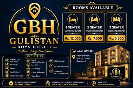 Room For Boys on monthly Rent / Boys Hostel