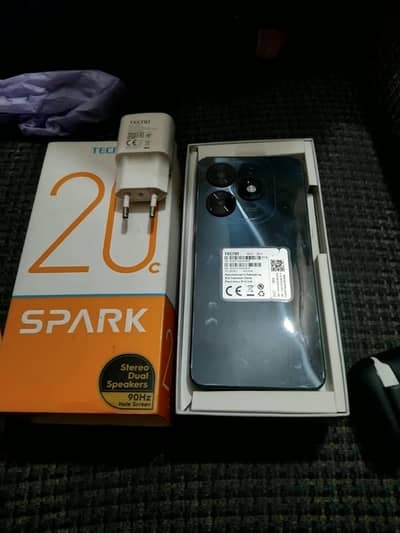 Tecno Spark 20C selad mobile no open no repair box and charger