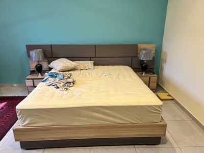 Bed Set with mattress and side lamp