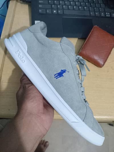 Original Polo Ralph Lauren Sneakers – Grey Suede Leather| UK 9 | 10/10