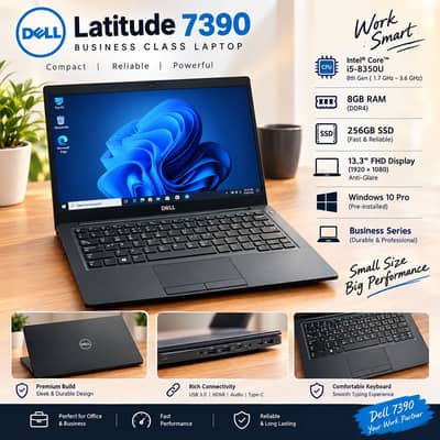 Dell Latitude 7390 – Core i5 8th Gen | 8GB RAM | 256GB SSD