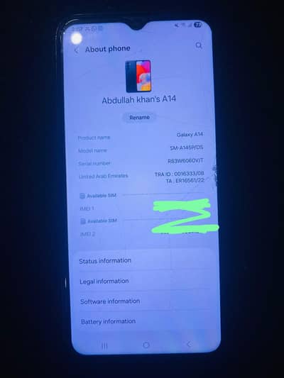 Samsung Galaxy A14 4/64 Non-PTA | Urgent Sale