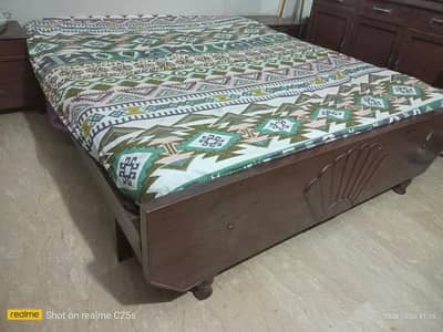 Used King size bed for sale without mattress