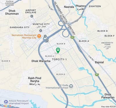 5 Marla prime location plot for sale Topcity-1 Islamabad