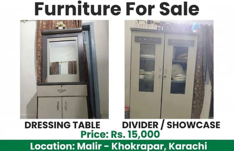 Dressing table and divider