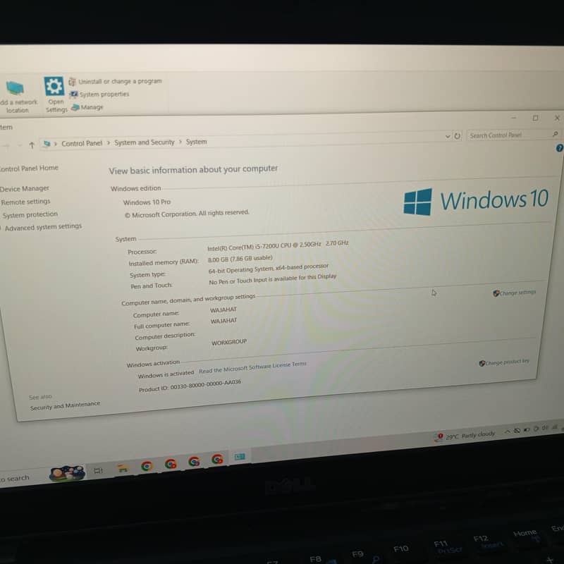 Dell Corei5 7th generation 1