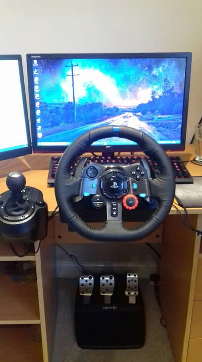 Logitech G29 Steering wheel, Padels, Gear Shifter