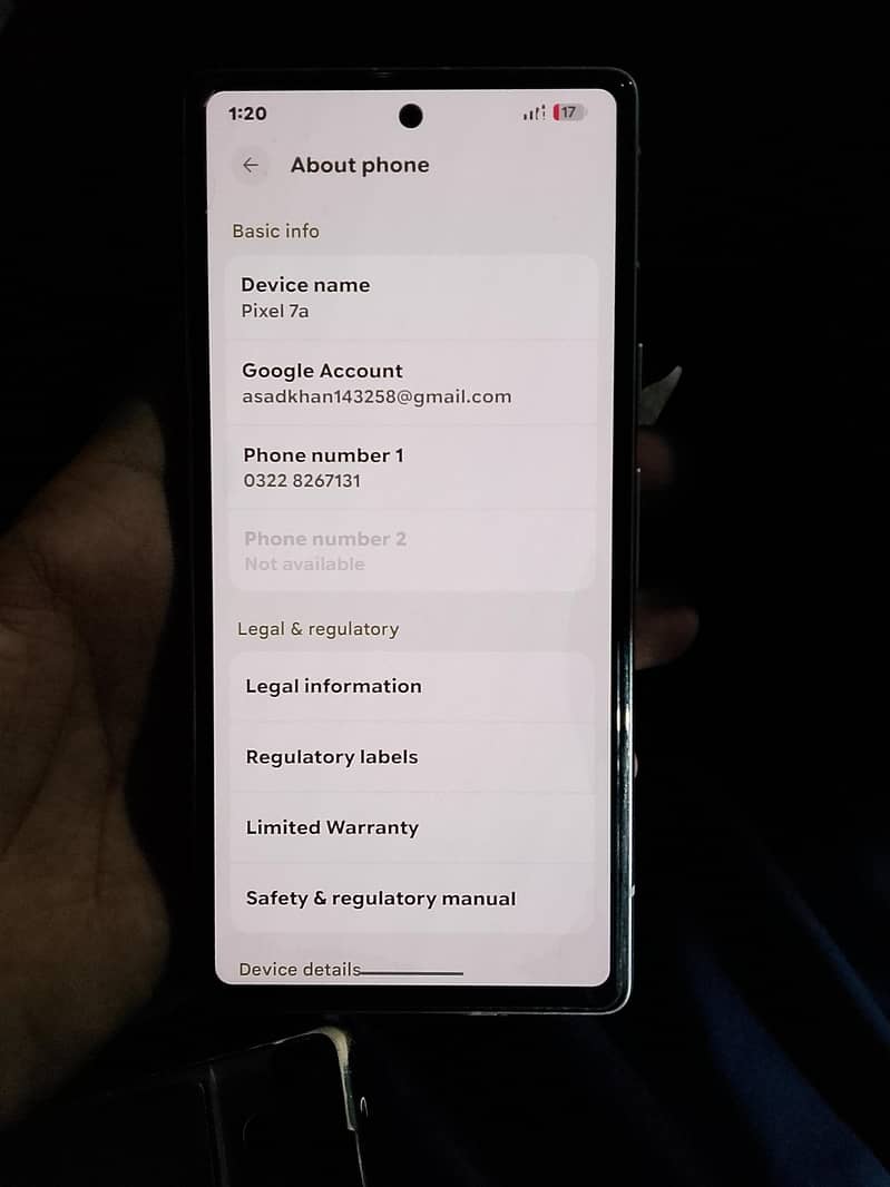Google Pixel 7a 4