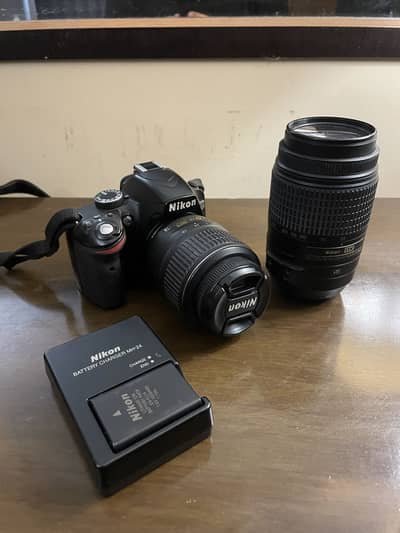 Nikon D3200 DSLR + 2 Lenses (18-55 VR & 55-300 VR ED)-Excellent Piece