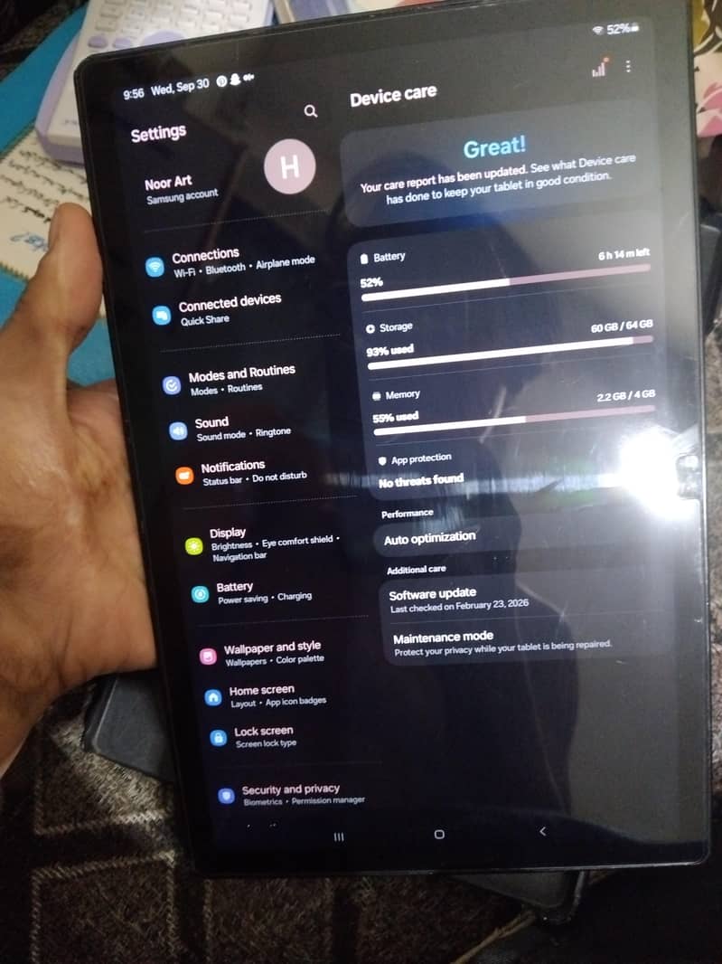 Samsung Tablet A8 0