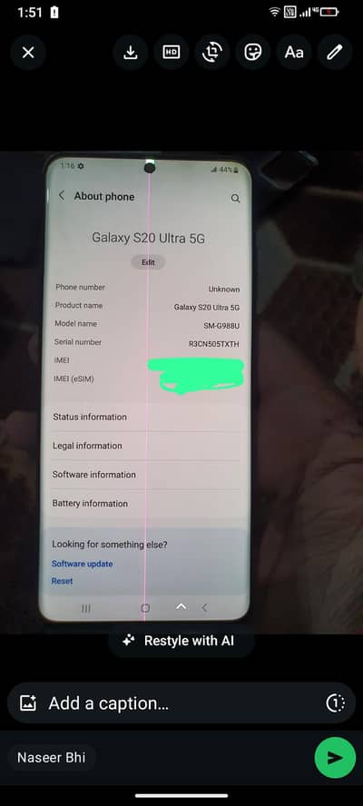 Samsung Mobile S20 Ultra