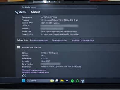 Excellent condition new laptop core i7 13 gen