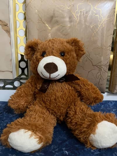 02 Teddy combo - kissing sound Lion +brown bow Teddy  USA imported