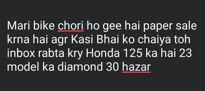 Honda 125 papers just