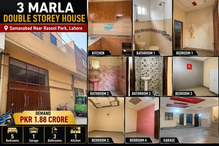 3 Marla House for Sale in Samanabad Near Rasool Park – Double Storey