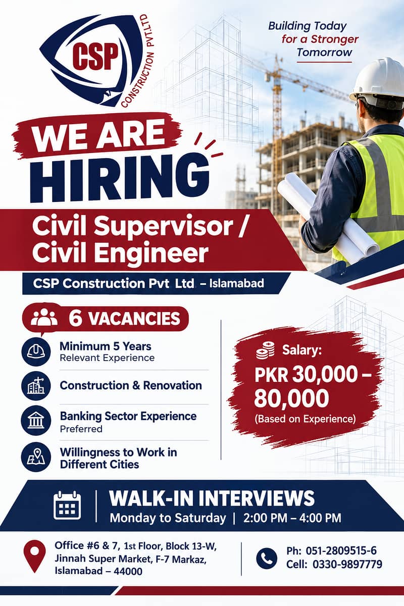 Civill Supervisor /Engeenier 0