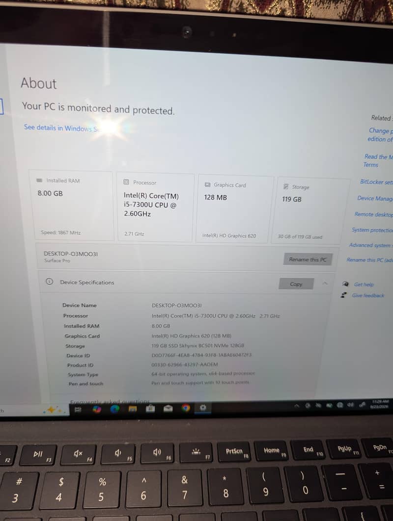 surface Microsoft pro I5 7th generation 5
