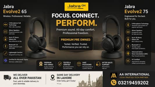 original jabra evolve2 75 jabra evolve2 65 noise cancellation headsets