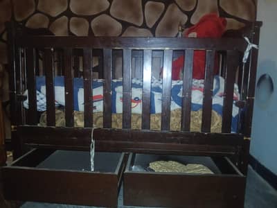 wooden baby crib