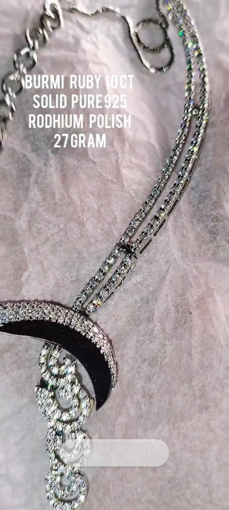Burma Ruby Necklace Silver 4